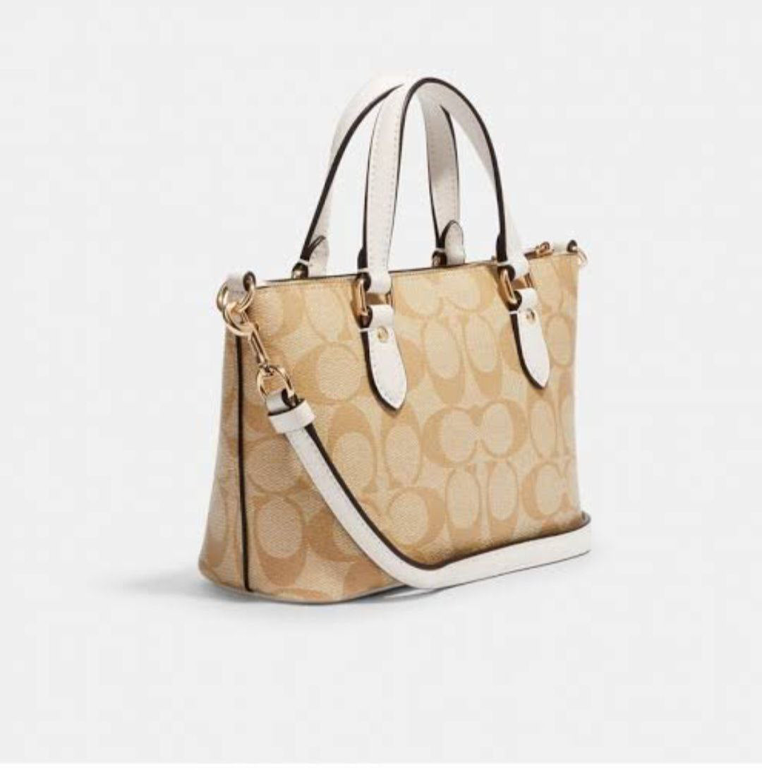 Coach Signature Stripe Crossbody Shoulder Bag - White Stripes